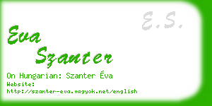 eva szanter business card