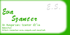 eva szanter business card